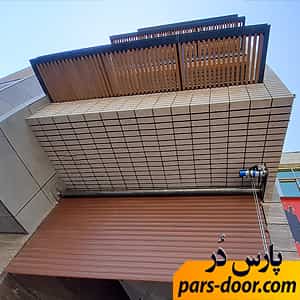 کرکره مغازه - موتور ساید - تیغه طرح چوب
